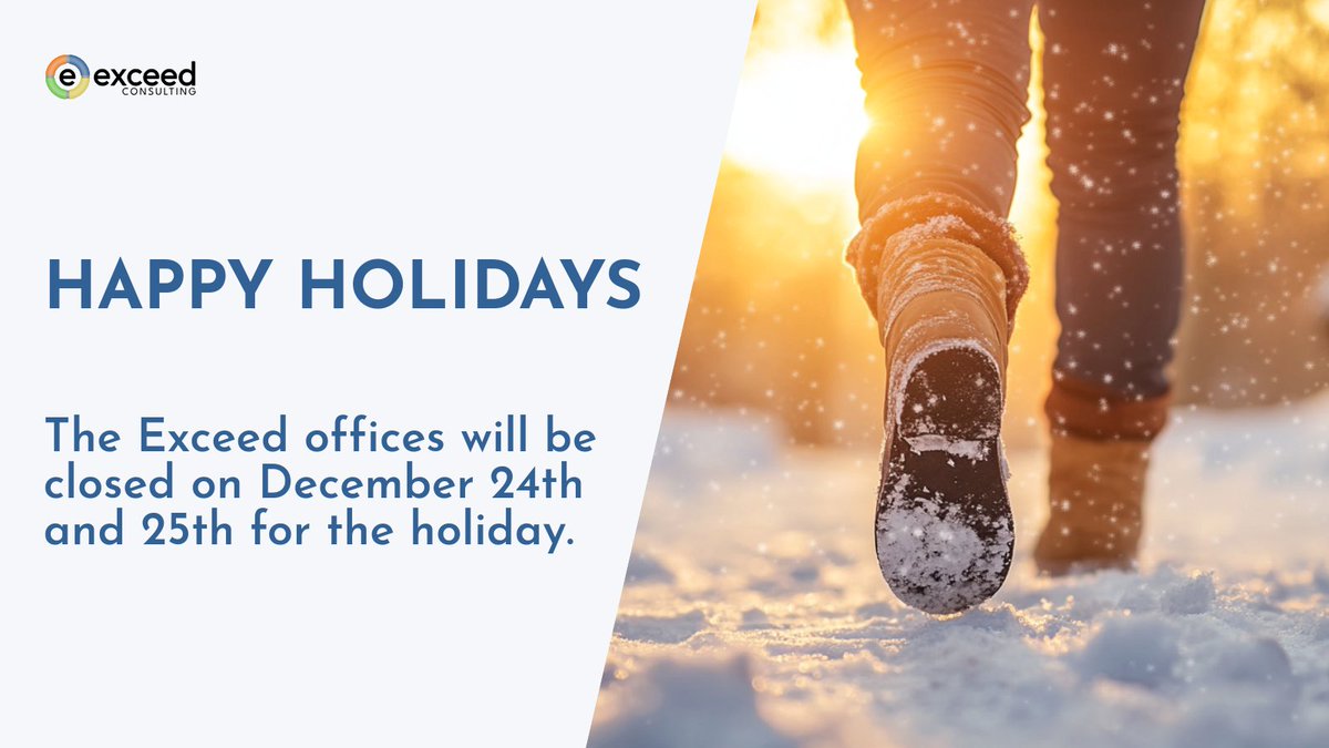 TeamExceed's tweet photo. Happy Holidays.

The Exceed offices will be closed for the holiday on December 24th and 25th. https://t.co/Mx2Y7M7EPc