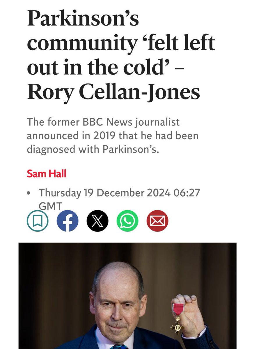 moversand6's tweet photo. Congratulations to our very own @ruskin147 for his official OBE appointment. 

And thank you for his continued work to raise awareness for the Parkinson’s community.

We recommend reading this brilliant article featured in the @Independent on Rory’s recent achievements. https://t.co/GuVD3lmwl6