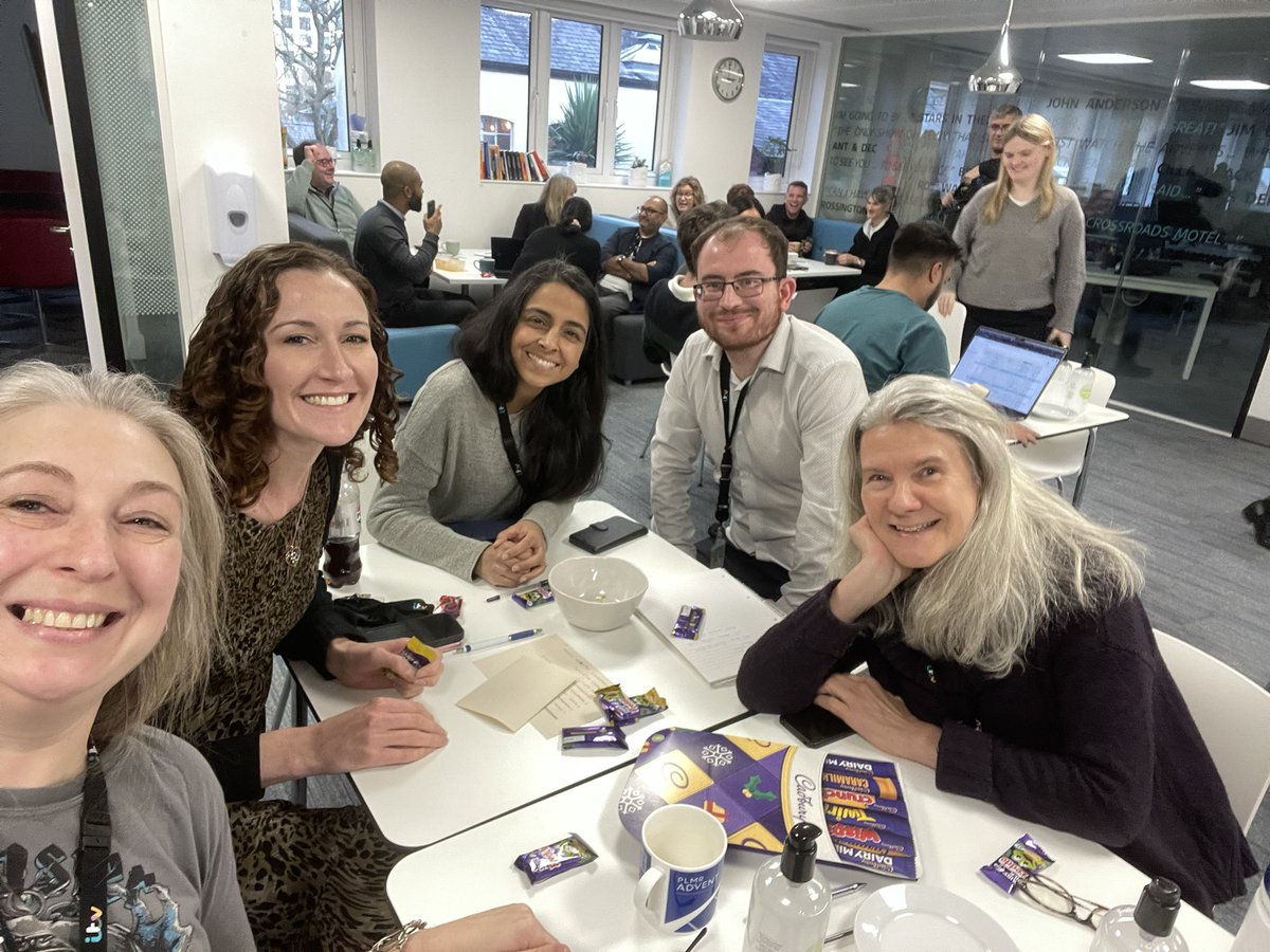 Susannah Goodwin (@telly_teccy) on Twitter photo The <a href="/ITVCentral/">ITV News Central</a> Quizmas winning team! 🥳🏆 Well done fellow team members <a href="/JournoChar/">Charlotte Cross</a> <a href="/JakeGilbert9/">Jake Gilbert</a> Mandip & Laura! 💖
and quiz master <a href="/NickReidITV/">Nick Reid</a> The <a href="/ITVCentral/">ITV News Central</a> Quizmas winning team! 🥳🏆 Well done fellow team members <a href="/JournoChar/">Charlotte Cross</a> <a href="/JakeGilbert9/">Jake Gilbert</a> Mandip & Laura! 💖
and quiz master <a href="/NickReidITV/">Nick Reid</a>