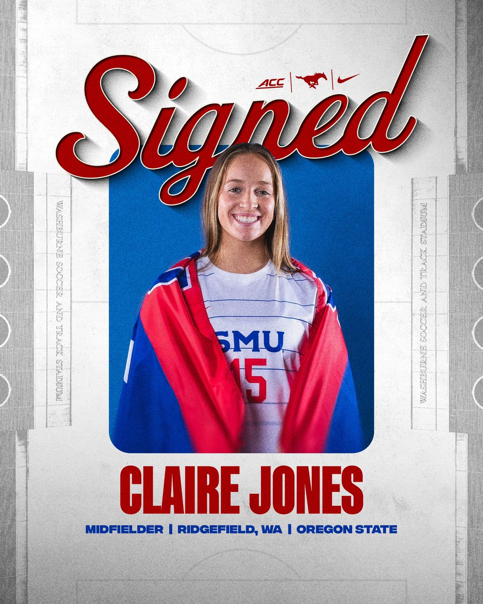 SMUSoccerW's tweet photo. Ready to make an impact ⚽️

Welcome to the Hilltop, Claire Jones! 

#PonyUp https://t.co/cqrfLlqUML