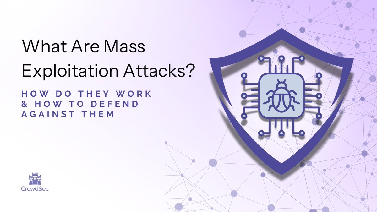 Crowd_Security's tweet photo. Mass exploitation attacks are one of the most pressing challenges in #cybersecurity today.
In our latest article, we explore how #massexploitation attacks work and provide practical steps you can take to protect your systems from becoming a target- https://t.co/SIhmdOkyzy https://t.co/XHIQPUeREe