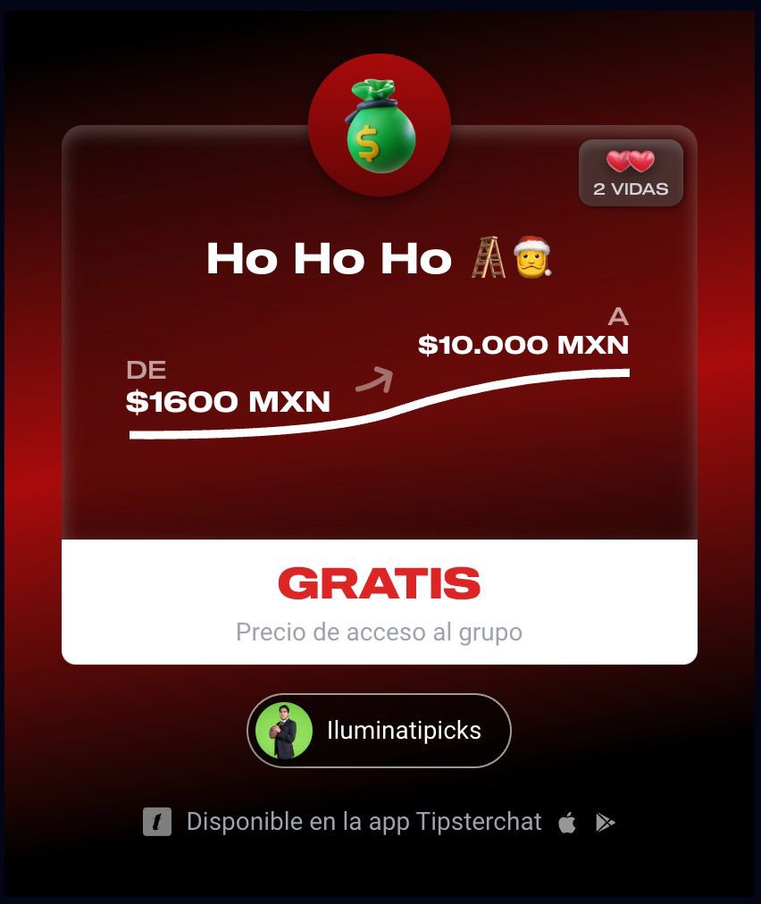 iluminatipick's tweet photo. Decidí intentarlo, Diciembre ha sido épico en todo aspecto 🎁🎅

Bank doblado, 20 picks ganados y  5 perdidos en freepicks 🚀

Haré un reto a $10,000 totalmente gratis, y si no se logra le regalaré 7 días premium a todos los que interactuen

https://t.co/umuldA3nAB https://t.co/FwazLjoXlI