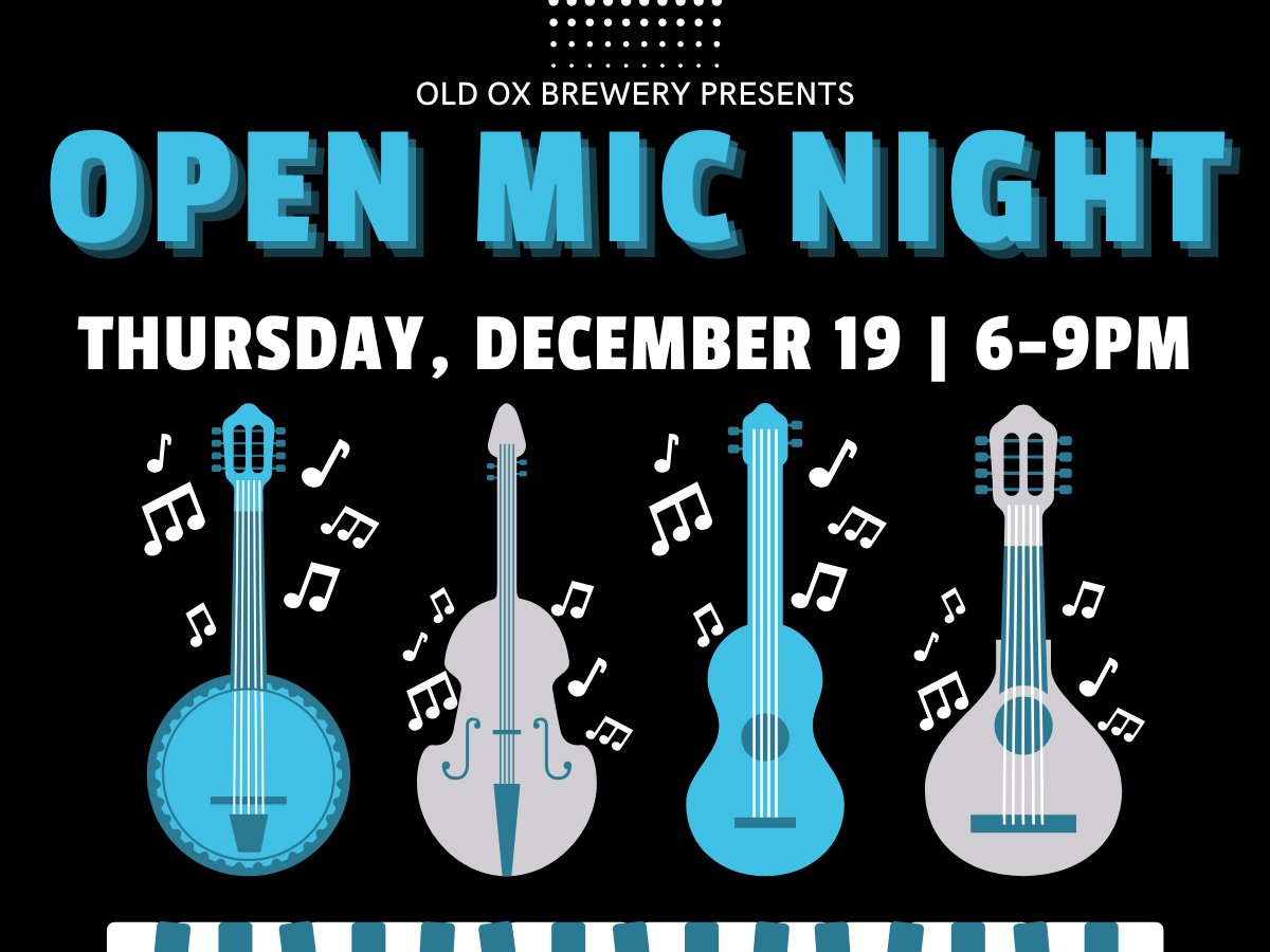 Come show off your musical talents (or just listen to others show off theirs) at our monthly Open Mic Night with host Rob Hoey! TONIGHT from 6-9pm!