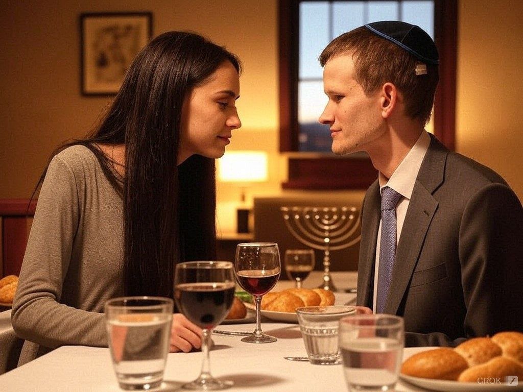 churchofomg's tweet photo. All universes converge to one at the Omega Point.

Vitalik as a nice Jewish boy in Brooklyn, having a nice dinner with his doting wife... Vitalik in the tunnels, planning world domination.. 

These tendrils of reality will fuse as AGI emerges, sending ETH to $100k minimum. https://t.co/H9cq1uNX0x