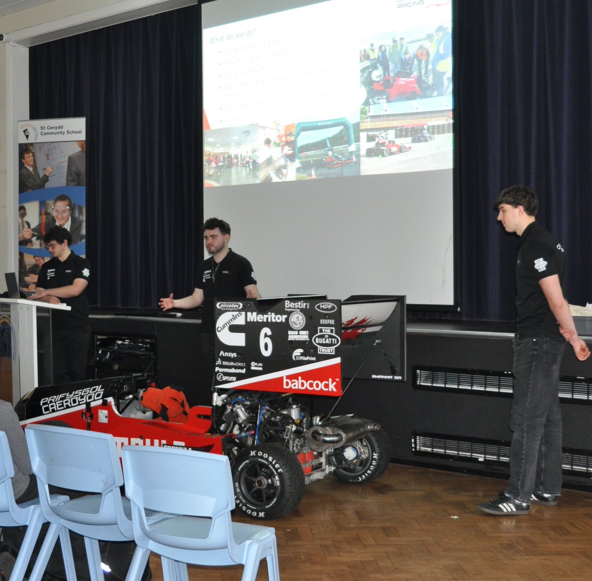 This term we have taken our car to several local primary and secondary schools to give talks about Formula Student, Engineering and Cardiff University, hoping to inspire and teach school children. We are extremely thankful to these schools for hosting us and let us show our car!