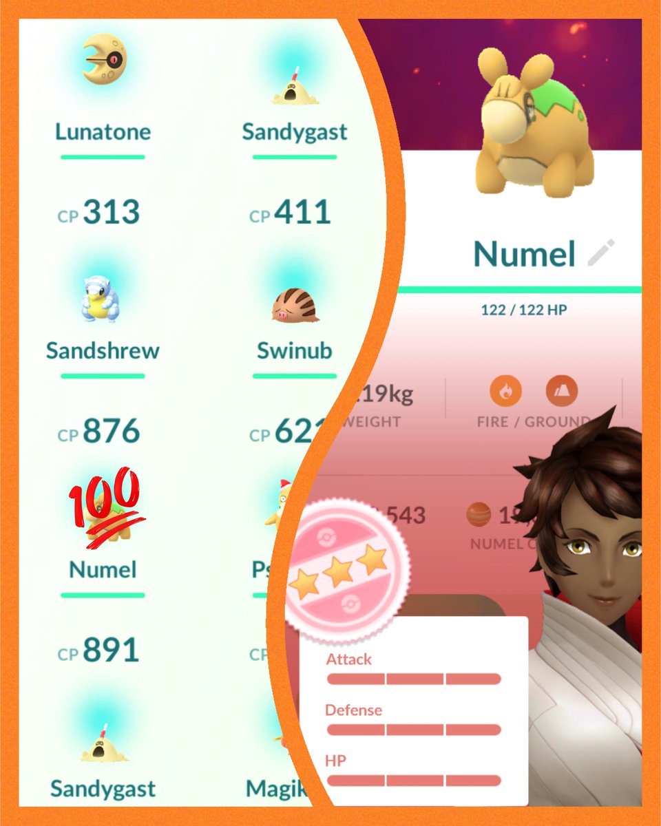 KamikeoPoGo's tweet photo. 💯#HundoNUMEL💯
💯#HundoSANDYGAST💯
#HolidayEventPartOne

💯🍀 “PERF!” 🍀💯

... 👊🏾🐻  GRIND! 
#PokemonGoPlusPlus
#HundoPokemon #NUMEL #SANDYGAST  
#HundoGameIsStrong #OnlyMatterOfTime #HundoHunter #PokemonGo https://t.co/ofuzzZkqIT