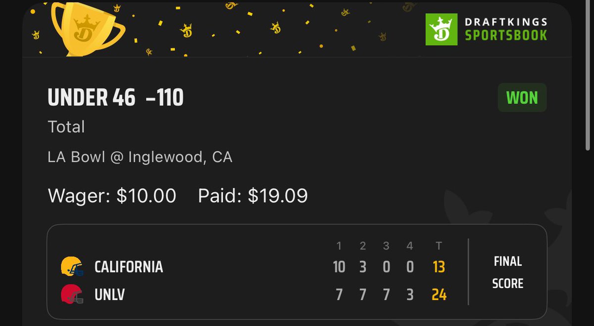 LADDER CHALLENGE $10 - $1000 🪜 

WE COMPLETED THE LADDER ONCE, WE CAN COMPLETE IT AGAIN! ($10-$1446)

ALWAYS BELIVE IN YOURSELF! ⭐️ 

DAY 1 COMPLETE : CAL/UNLV U46 ✅

LADDER DAY 2 YOU GUYS DOWN ? ⬇️ 

LIKE 👍🏻 + RETWEET ♻️ + COMMENT 💬 

#GamblingX #GamblingTwitter #Ladder