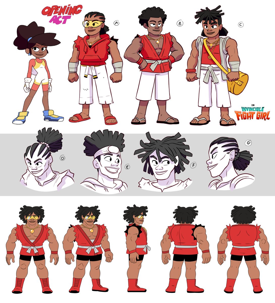 🔥INVINCIBLE FIGHT GIRL🔥
Opening Act and incidentals. Early character development for the tv series #Invinciblefightgirl available on@StreamOnMax,@adultswimand@toonami 