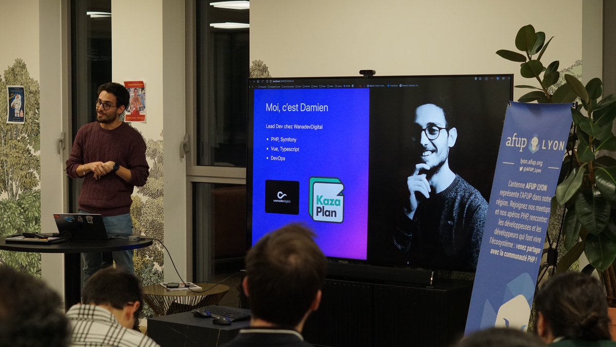 WanadevDigital's tweet image. Jeudi dernier, Damien Fernandes, Lead Developer chez @WanadevDigital, animait un talk sur les GitHub Actions lors d’un meetup @AFUP_lyon chez HelloCSE👀

Bravo à Damien pour cette intervention et merci à @AFUP_lyon et HelloCSE pour l’accueil.👏🙏

#PHP #AFUPLyon #CI