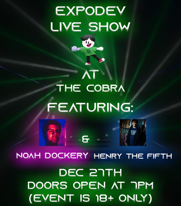 ExpoDevSequel's tweet photo. Who’s coming to the show on Dec 27th in Nashville? Looking forward to playing alongside @_noahdockery_ and @fxxdxg !!! https://t.co/AskWPLSSsW