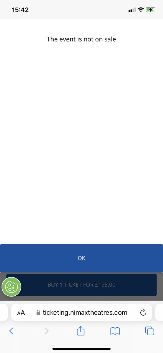 2madaboutbooks's tweet photo. @HadestownUK Why do I get this message?! What’s the point of a presale if can’t actually buy the tickets 🤦🏻‍♀️ https://t.co/dMSv46l83P