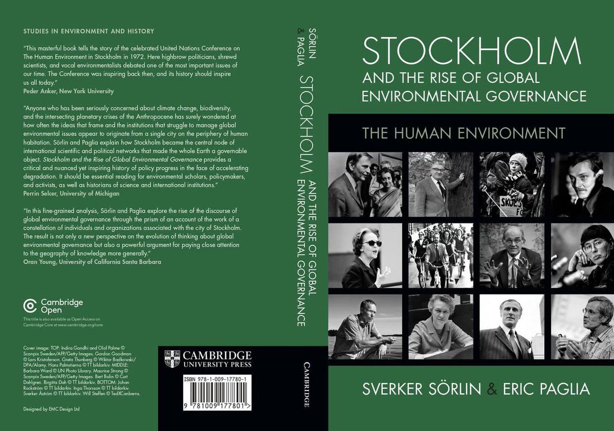just published by <a href="/cambUP_History/">Cambridge University Press - History</a> book I co-authored on Stockholm’s central role in evolution of global environmental politics &amp; science  over past 70+ years. Print &amp; Open Access download available at cambridge.org/core/books/sto…