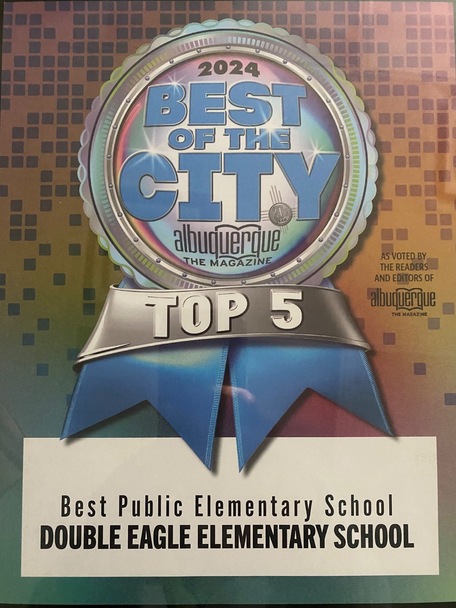 Thank you Double Eagle Community for making our school Best of the City!