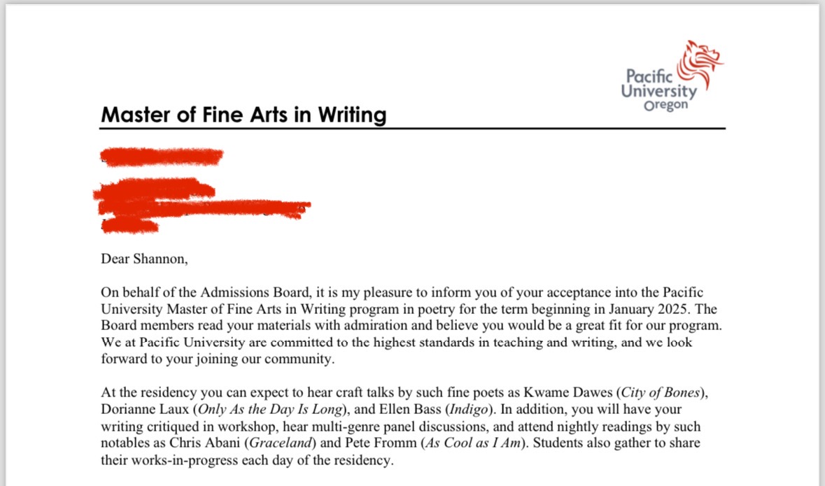 watchensee's tweet photo. Life update 💫 Ya girl is starting her Master of Fine Arts (Poetry) in January at @pacificuMFA! 🥳 I’ll be exploring Caribbean situatedness from a Chinese Jamaican lens with the guidance of their stellar faculty.

I’m honoured to be a recipient of the @kwamedawes Mapmaker, Washburn, and MFA Merit Scholarships which have helped make this dream possible 🙏

Performing my poetry for the first time in 2019 was exhilarating. There was something unique about that feeling I knew I wanted to pursue.

While I’ve always been creative, making it a career always felt terrifying. But working with @asyncart and being involved with @theverseverse the past few years showed me the creative path is viable. Telling other artists’ stories gave me a deeper desire to tell my own.

This past year, with the help of several people and communities I’ve gradually reoriented my life towards my writing and the MFA felt like the right next step to lay a strong foundation.

Does this mean I’m leaving Jamaica? Nah, it’s a low residency programme so I can stay based here and will go to Oregon for short residencies twice a year.

Does this mean I’m saying goodbye to marketing? Nah, I’m still balancing a few freelance projects while in school.

I’m forever grateful for the inspiring creatives and builders I've crossed paths with here in web3. Your boldness, experimentalism, and curiosity ignited my own. 

Thank you to everyone who has challenged me, my creative work, and my line of questioning, particularly writers from Papine Writing Collective, @theverseverse, @PoetrySocietyJA, Off the Page, Journal of Jamaican Art, @PreeLit, @bocaslitfest, and @pacificuMFA. I couldn’t have gotten to this point of belief in my craft without you.

Here's to writing a new chapter✍️