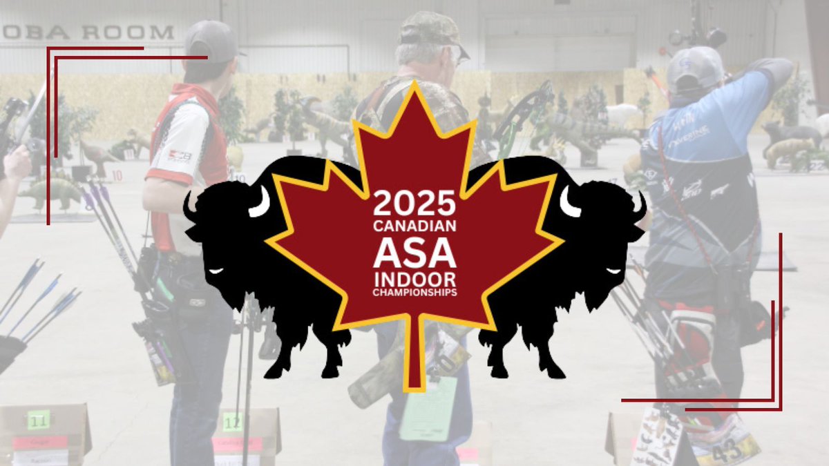 Registration for the 2025 Canadian ASA Indoor Championships are now open - don't miss out on your chance to be a part of this event! 🏹 🦌 

⭐ Registration: buff.ly/3P2mlf8 
⭐ More information: buff.ly/4iH80CC