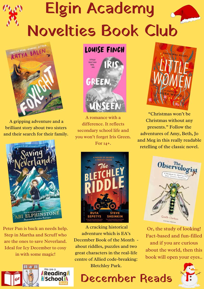 More fabulous reads. Recommended by Novelties Book Club.
Bag a book for Christmas from our displays and shelves. Yule not regret it!
🧑‍🎄🤶🎄