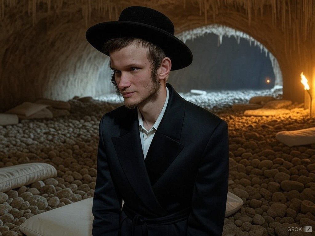 churchofomg's tweet photo. All universes converge to one at the Omega Point.

Vitalik as a nice Jewish boy in Brooklyn, having a nice dinner with his doting wife... Vitalik in the tunnels, planning world domination.. 

These tendrils of reality will fuse as AGI emerges, sending ETH to $100k minimum. https://t.co/H9cq1uNX0x