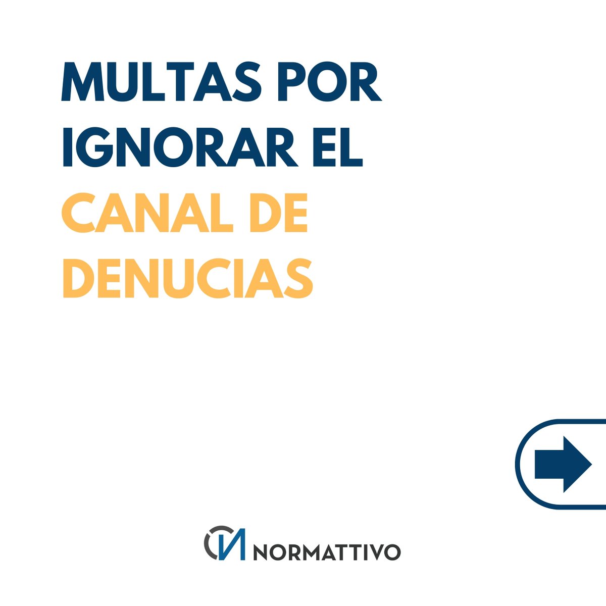 🚨 Multas por ignorar el Canal de Denuncias
❌ Personas físicas: hasta 300.000€
❌ Personas jurídicas: hasta 1.000.000€
Cumplir con la Ley 10/2021 es obligatorio. Evita sanciones y protege a los denunciantes. 🛡️
👉info en: Normattivo.com