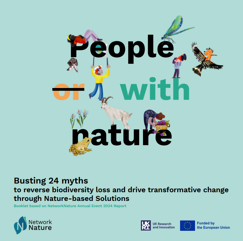 📢  NetworkNature busts 24 myths!

We are excited to share the new NetworkNature Booklet: People with Nature | Busting 24 Myths to Reverse Biodiversity Loss and Drive Transformative Change through Nature-based Solutions🌿

📘 Access the booklet here: shorturl.at/5po87