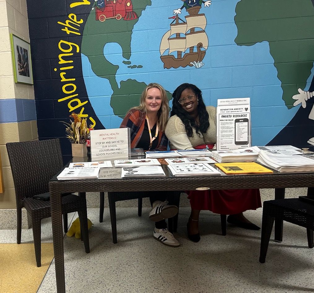 During Fine Arts Night, Ms. Boeree, our School Counselor and Ms. Johnson, our School Psychologist, helped to raise awareness about neurotypical learning and the importance of caring for our social emotional and mental health. They provided families with resources and support.