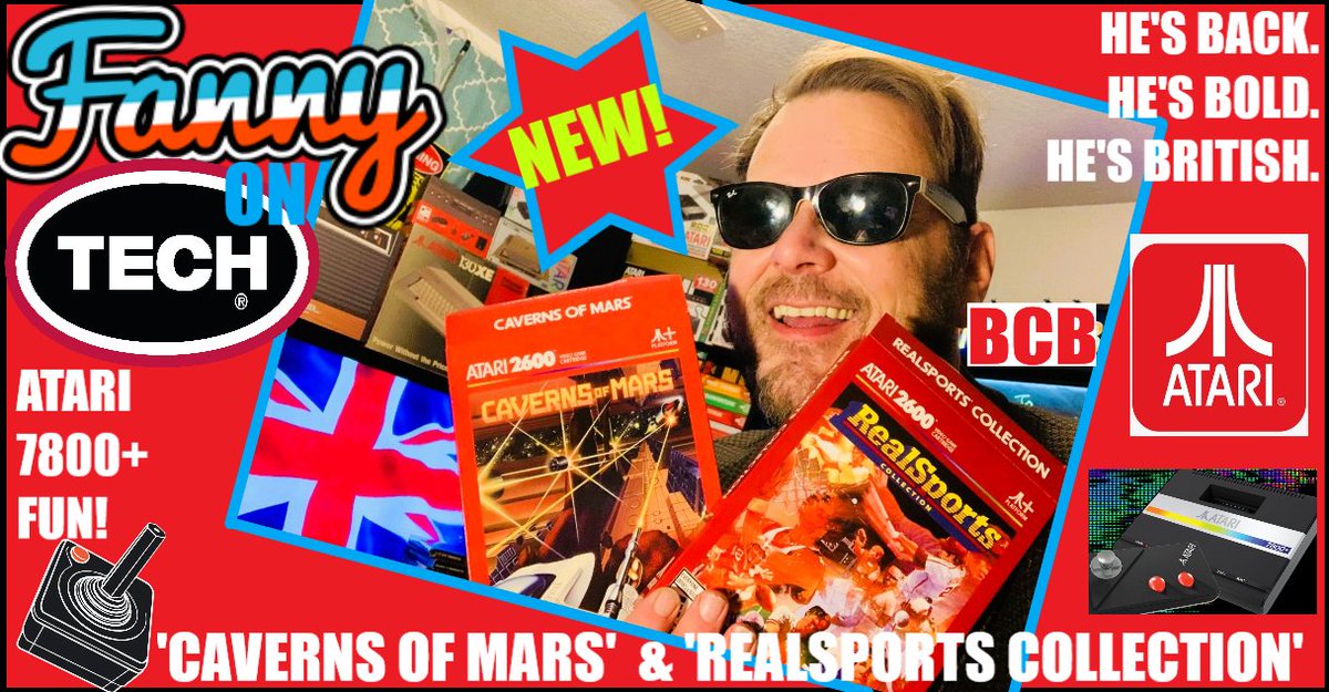 ballistikcoffee's tweet photo. TODAY @ 10a MST! #UK #Tech #Influencer &amp; 80's #childstar (uhem!) #FannyonTech is back! This time, hes reviewing #CavernsofMars &amp; #RealsportsCollection 4 the #Atari2600 &amp; new #7800Plus! Whatll happen this time? Find out on #BCB! Its a hoot! #Gaming Click: https://t.co/2OWKwnv4rs https://t.co/3ZIYndEsLL