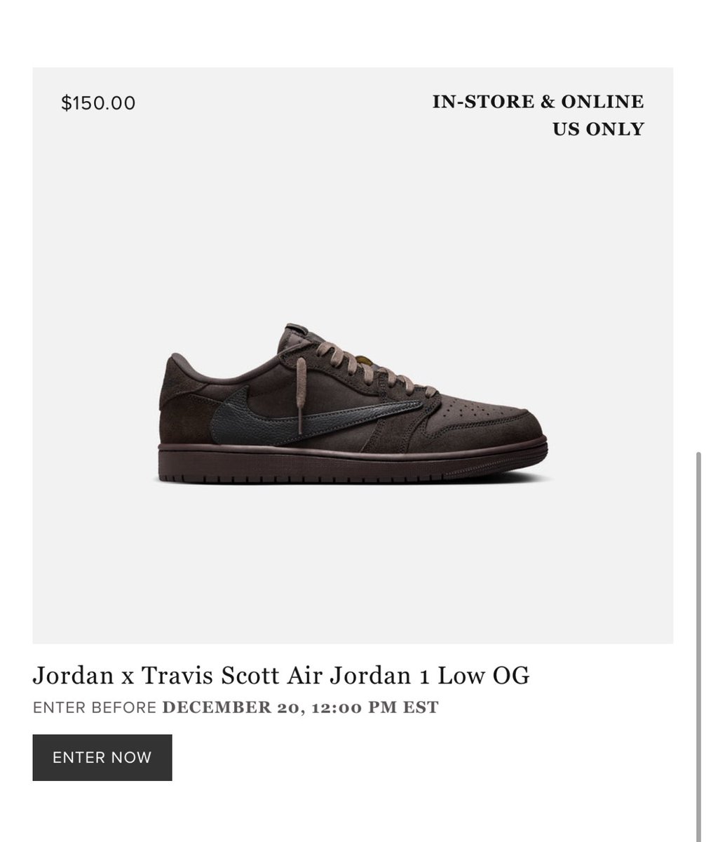 kith travis scott jordan raffle