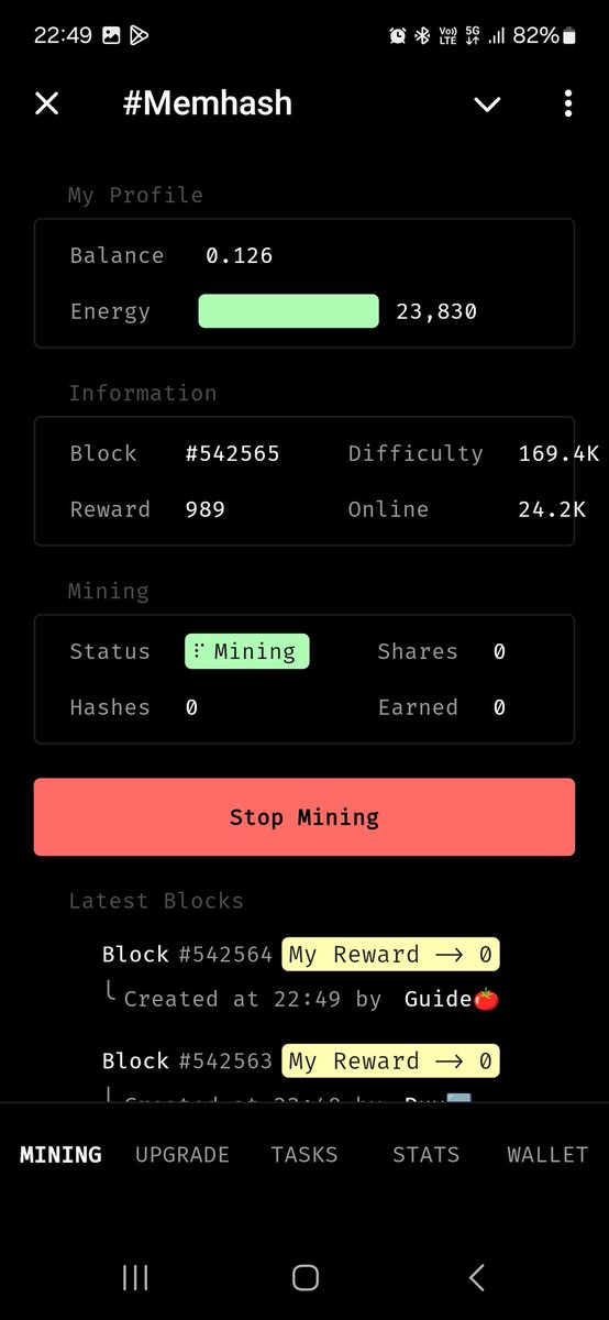 ค่าแรกเข้า 100 star 
- กด Mining ง่ายๆ แต่ต้องเปิดมือถือทิ้งไว้ขุดนะ
- ทำ task ต่างๆให้เรียบร้อยงับ

t.me/memhash_bot/st…