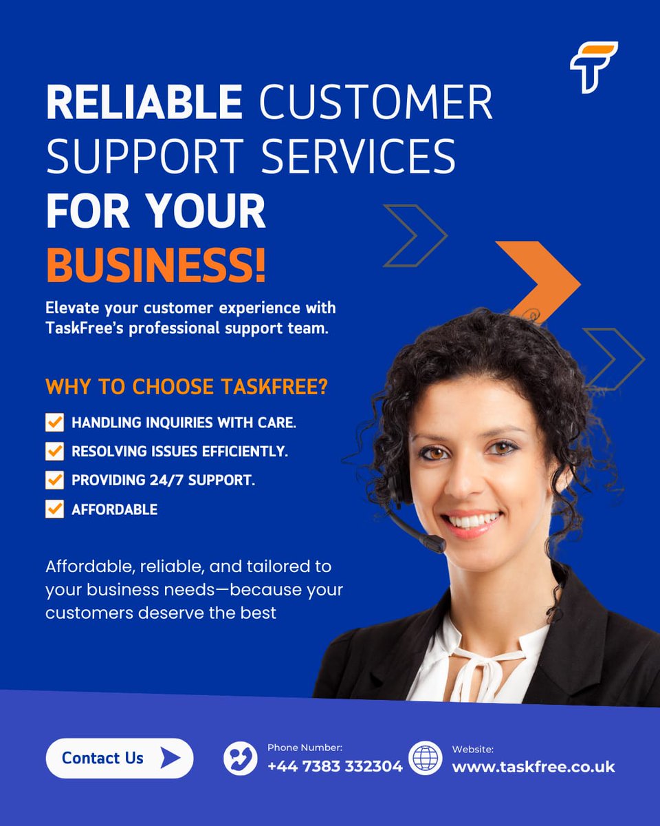taskfree_uk's tweet photo. Exceptional customer service is the key to lasting success.
At Task Free, we help your business deliver it every step of the way. 

#CustomerFirst #TaskFree #BPO https://t.co/QfWfP7jV1z
