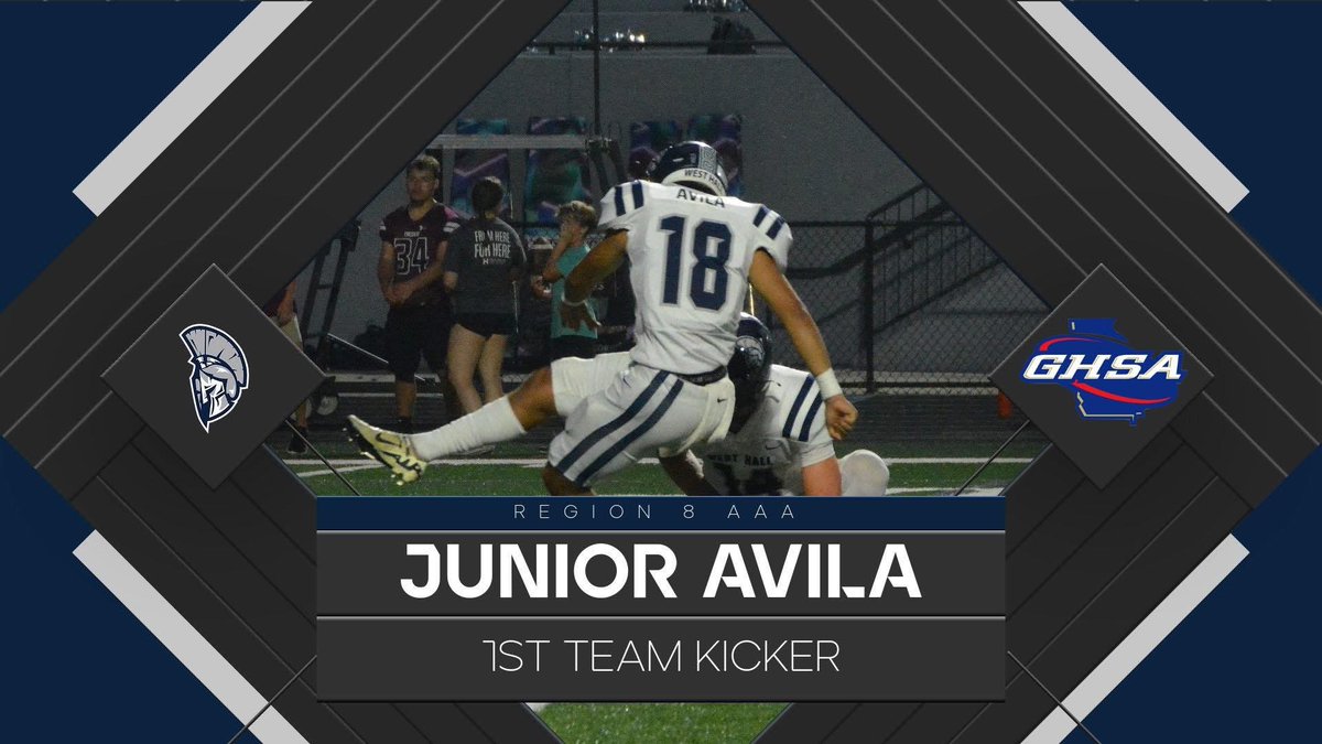 18avila_'s tweet photo. first team Region 3AAA kicker. 
Went 5/6 on FG long of 50 tied school record. (50,49,36,37,38) another was blocked. 32/33 PAT. 30 TB out of 47 63.83% TB. 
@KroftonM @WHSpartansFB @KoachTaylor @_CoachBTaylor @CoachDerekMason @CoachPaschall 
@RecruitGeorgia @NEGARecruits https://t.co/WHwmhORmzm