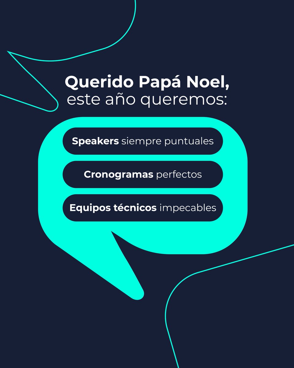 Querido Papá Noel, este año no pedimos juguetes, solo eventos perfectos