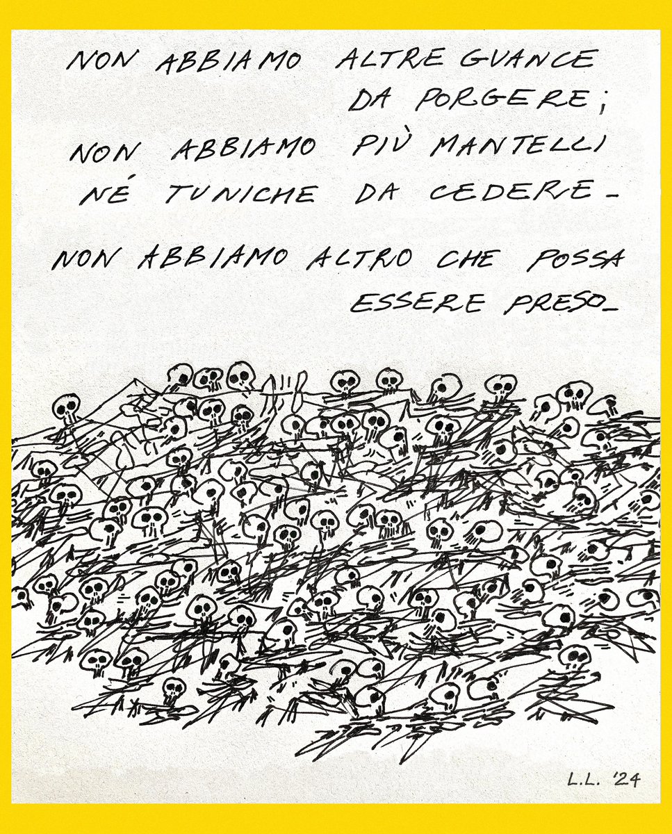 LapoLani's tweet photo. “2024”

Disegno di Lapo Lani, realizzato con inchiostro nero su carta.
Dimensioni: cm 21x26.
Anno: dicembre 2024.

~https://t.co/vNz6Ay0TZ1

__________
#Gesù #Cristo #Vangelo #VangelodiLuca #cristianesimo #compassione #essereumani #restareumani #Occidente #duemilaventiquattro https://t.co/M7yJhxlXsk
