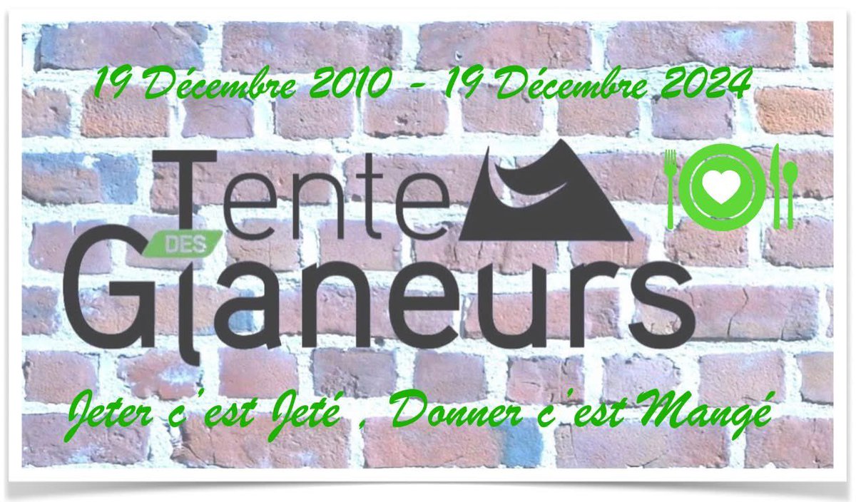 ✳️ Un Anniversaire de plus 🎁
19 Décembre 2010 - 19 Décembre 2024 🗓 
❇️ Les Années défilent , nous restons à vos côtés ✅ #CombattreLaPrécaritéAlimentaire✊🏻 #JeterCestJetéDonnerCestMangé 🍽💚