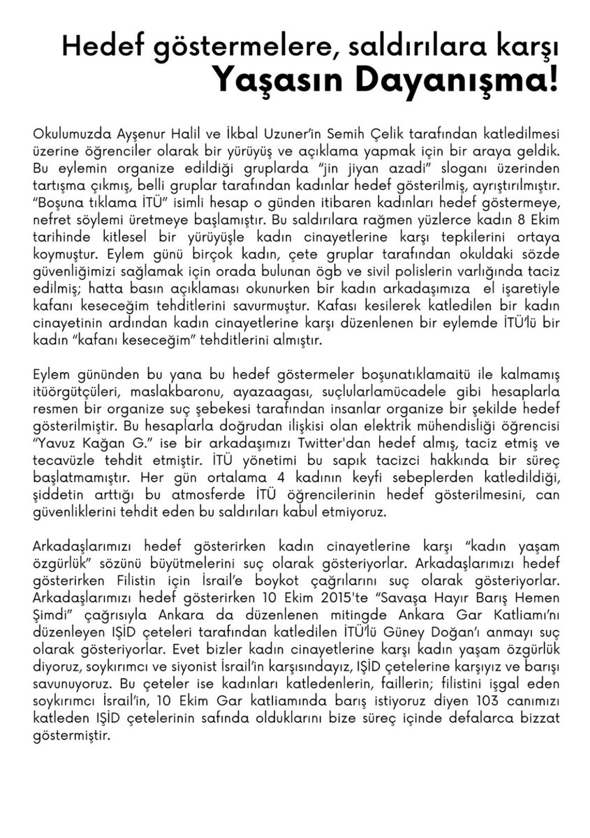 İTÜ Dayanışması tweet media