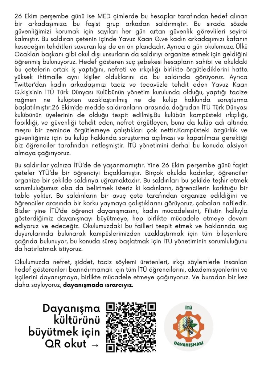 İTÜ Dayanışması tweet media