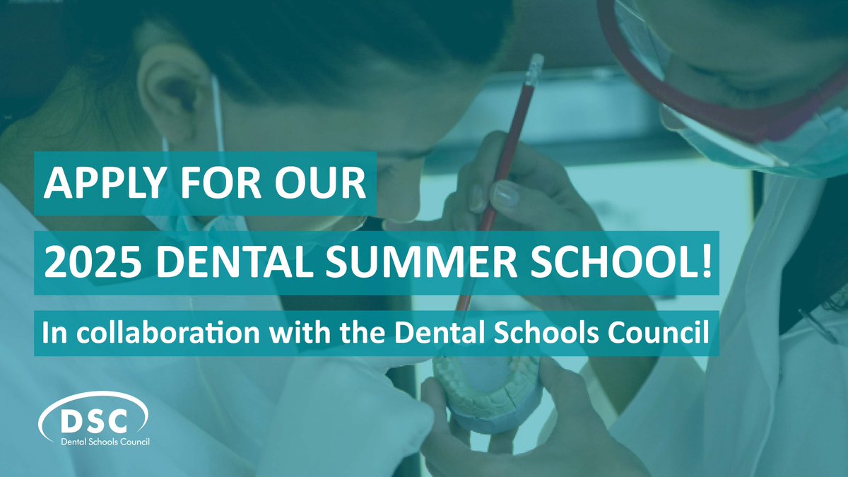 🗓️Keep an eye out for the DSC Summer School applications to open on the 6th of January! 

If you're interested in dentistry but don't know where to start, check out what medical schools are offering on our Studying Healthcare website: bit.ly/4iHnre2