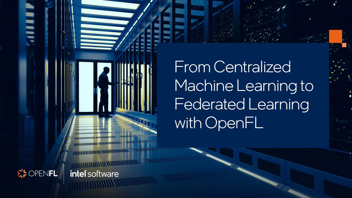 inteldevs's tweet photo. Wouldn’t it be great to gather data from multiple sources and maintain #data privacy? With Federated Learning (FL), that dream becomes reality. Read this blog to learn how to use #OpenFL to transform machine learning systems into a FL dataset. https://t.co/8ACJPMc0Vb https://t.co/MZJn1U8eDO