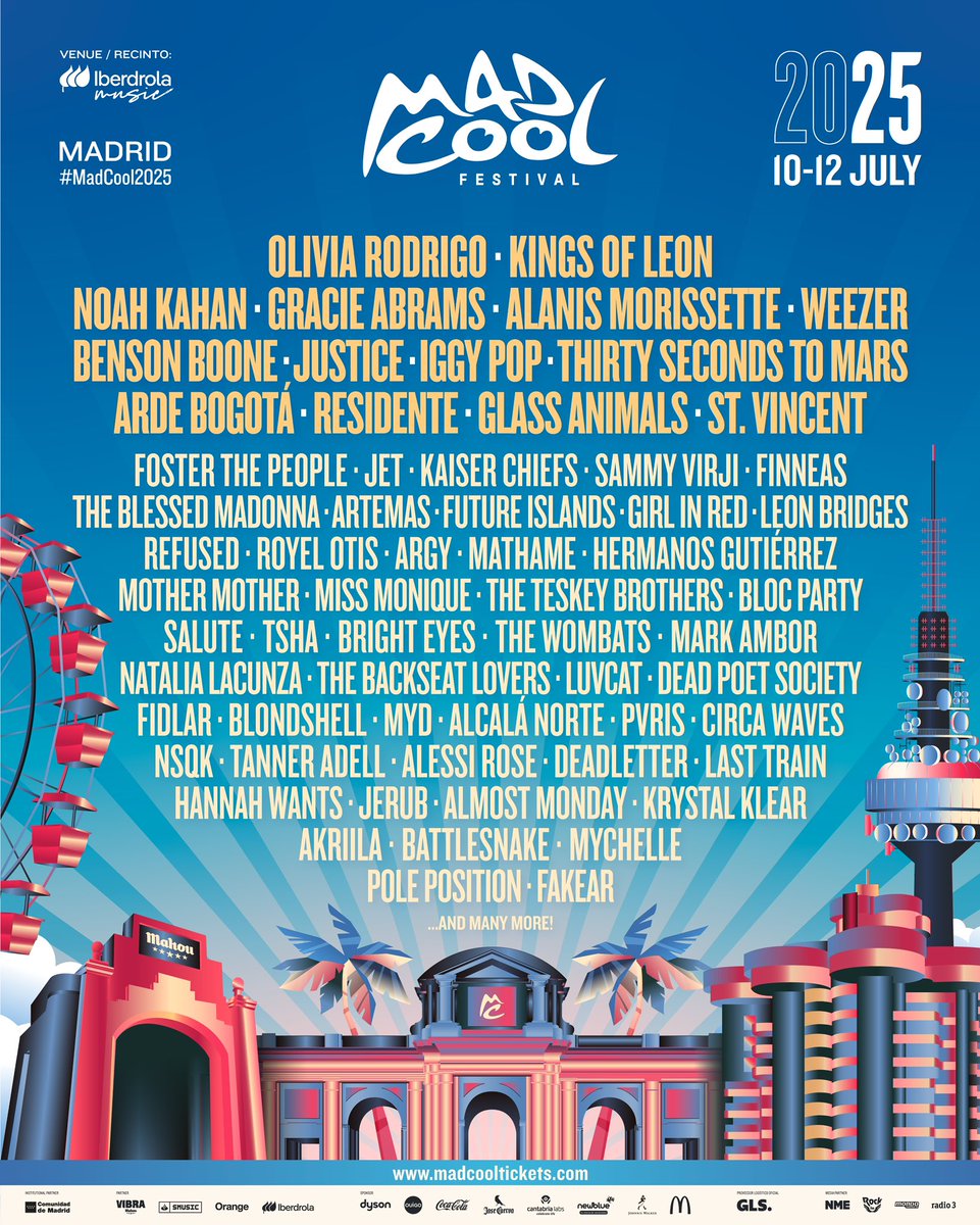 Mad Cool Festival 2026 poster