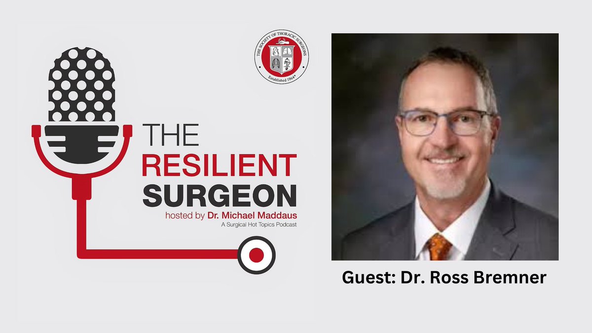 STS_CTsurgery's tweet image. Don’t miss this episode of The Resilient Surgeon as Dr. Ross Bremner, @DignityHealth, shares his journey through burnout, recovery, and systemic change. Listen now: ow.ly/R8hs50UtFn7 #CTsurgery #PhysicianWellness