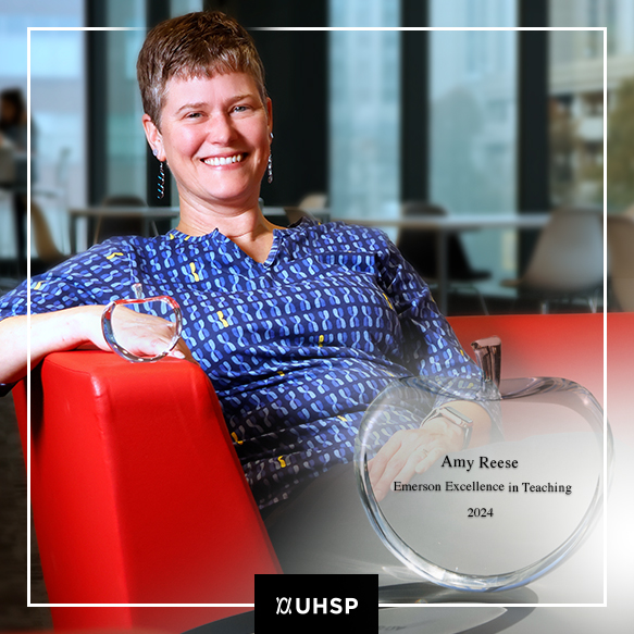 Congrats to Andrew Crannage, Pharm.D. ‘08, and Dr. Amy Reese for receiving 2024 <a href="/Emerson_News/">Emerson</a> Excellence in Teaching awards! 🍎🏆 

#TeachingExcellence #UHSP #EducationLeadership