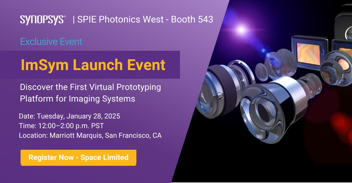 KeysightOptical's tweet photo. Celebrate the launch of #ImSym at Photonics West! Join us for lunch, live demos, expert talks, and a chance to win Ray-Ban | Meta Smart Glasses. Space is limited, register now!
👉 Register Now: https://t.co/ti0eFYwVaW
#SPIE #PhotonicsWest #ImagingSystems #designbrilliance https://t.co/2mJgQzenyR