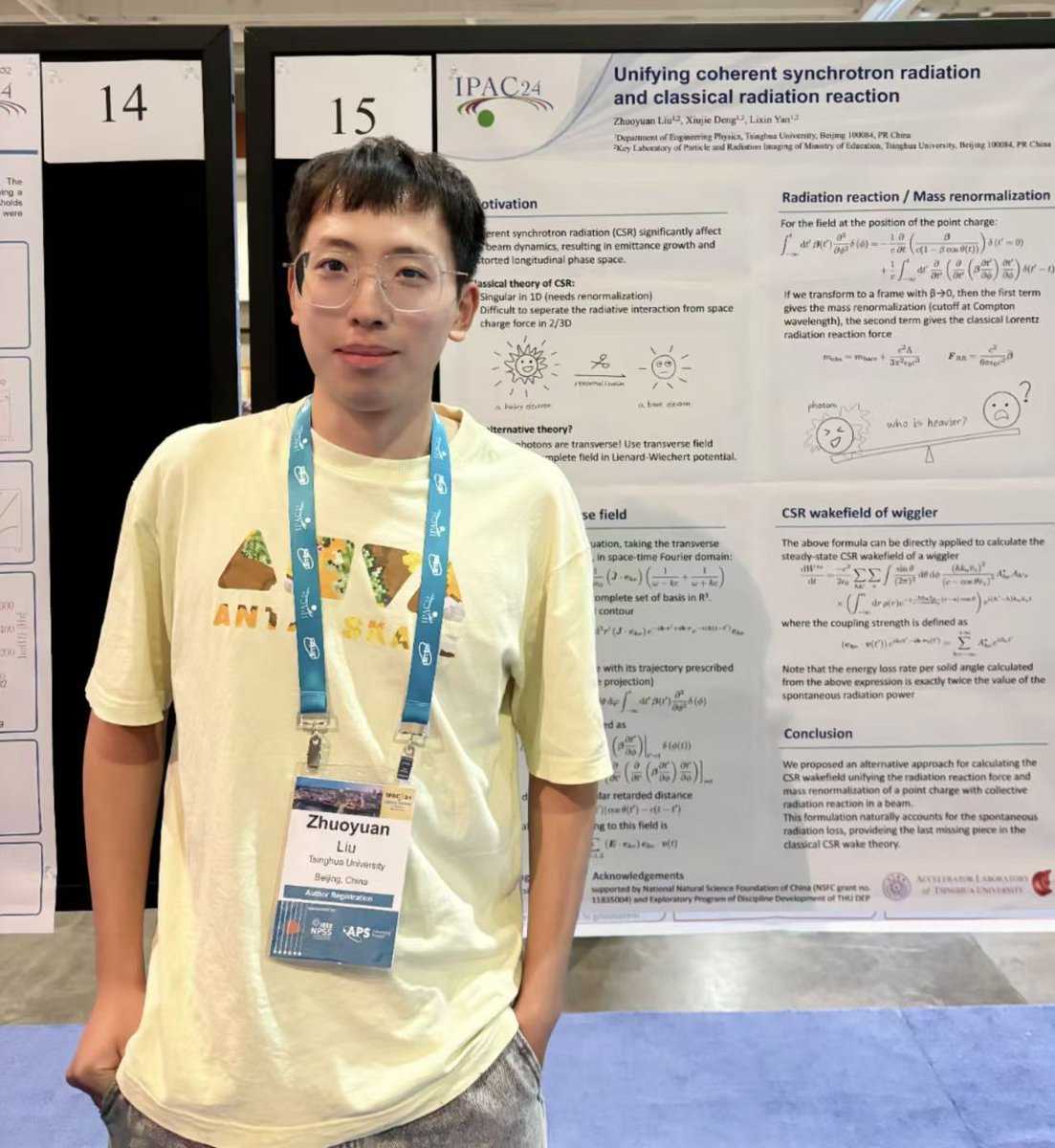 Tsinghua_Uni's tweet image. #NextGen Liu Zhuoyuan redefines coherent #synchrotron radiation theory, embodying the #InnovativeTsinghua spirit. His new framework separates space-charge and #radiation recoil effects, solving singularities in CRS calculation while advancing accelerator beam dynamics.
