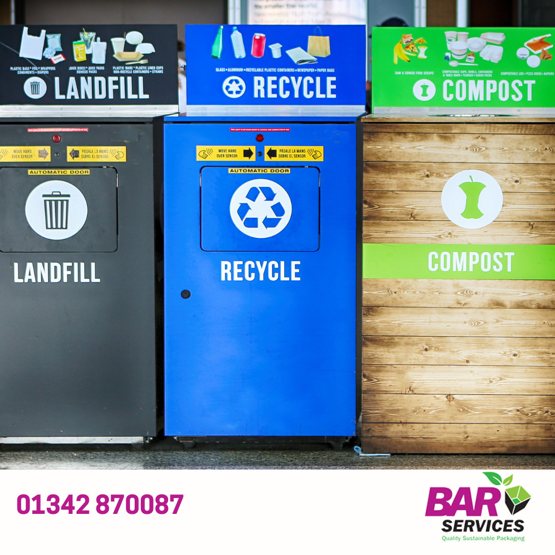 Compostable plastic can’t be recycled, and should be disposed of with residual waste to avoid contaminating other recyclable plastics.♻️

#Waste #Sustainable #BARservices