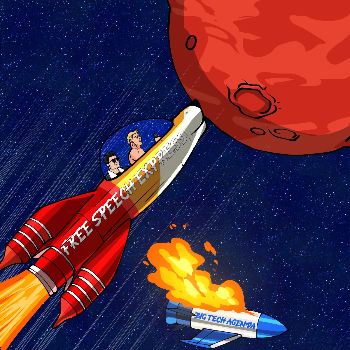 Reaching for the stars, leaving Big Tech behind! 🚀✨💥

#MegaMAGA #SpaceBound #TechTakeover #DegenPower #EfficiencyOverload #BreakFree #NoMoreBigTech #MAGA #TapToWin