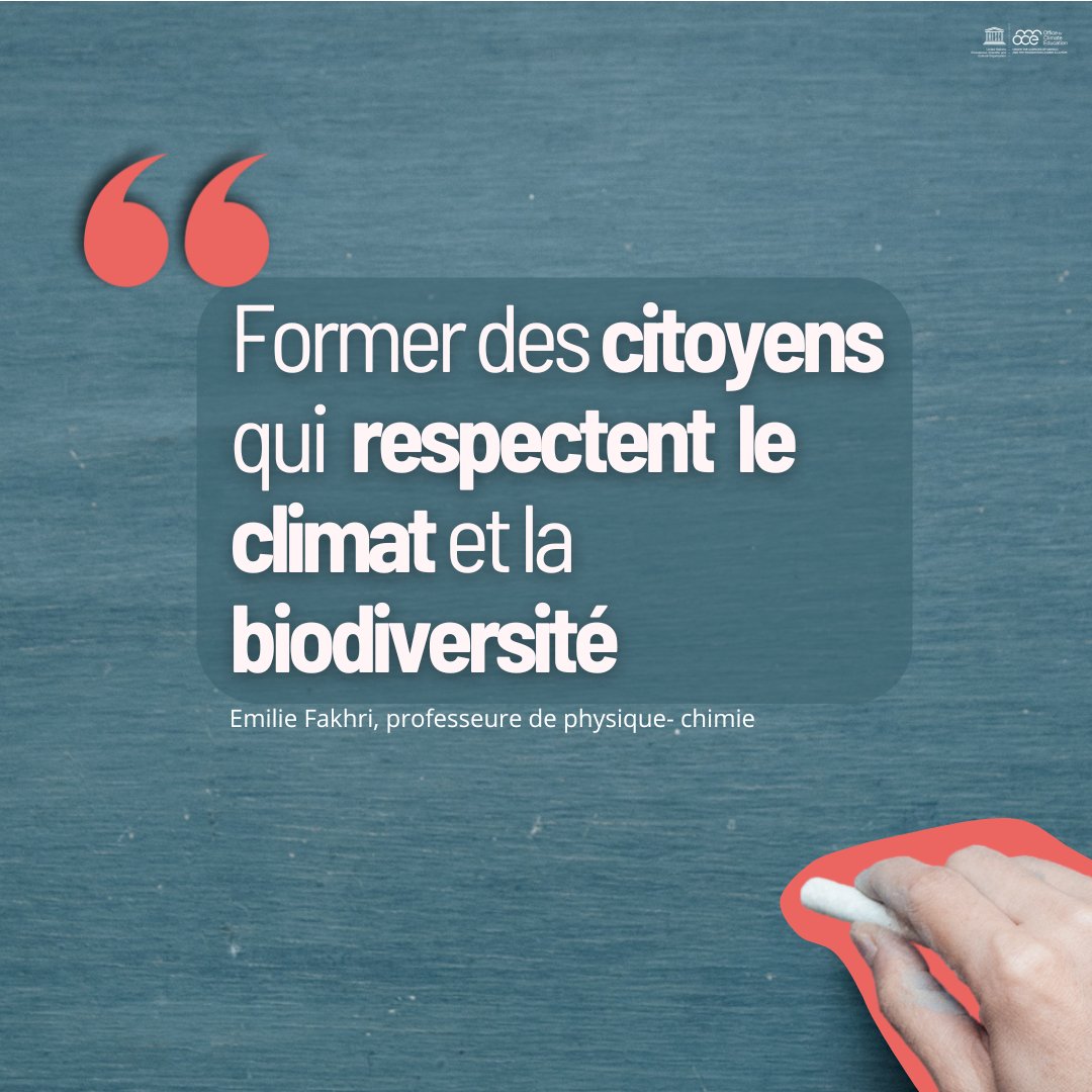 "Former des citoyens qui respectent le climat et la biodiversité "    

Découvrez la démarche d’Émilie, enseignante de sciences #physique  #chimie, pour rendre les sciences captivantes et engagées 🌱✨

oce.global/fr/news/emilie…

#education #pedagogie