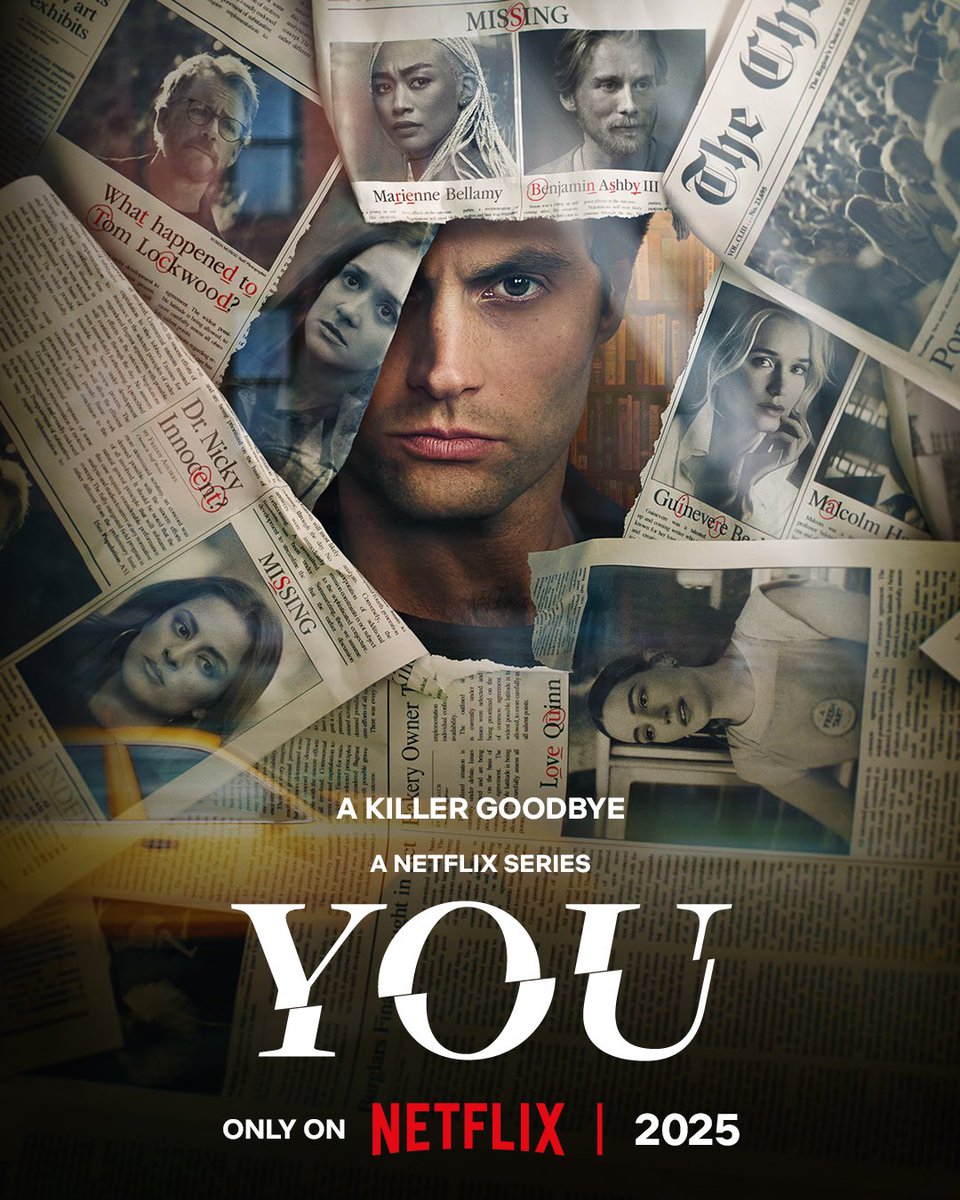 PopCrave's tweet photo. New posters for the final season of ‘YOU,’ coming in 2025. https://t.co/KPEeo7CLKz