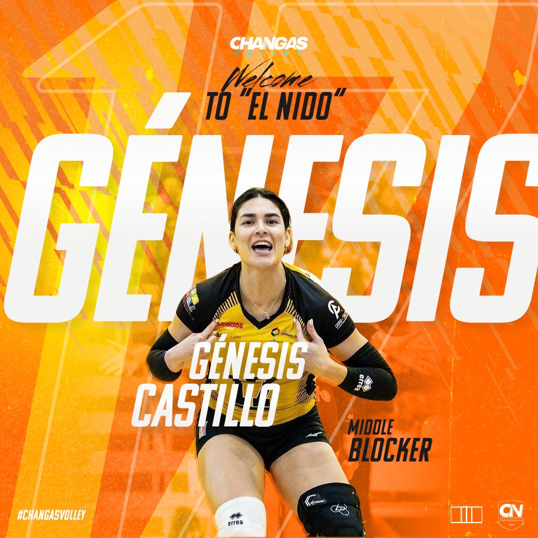 🔥 ¡Liderazgo, Experiencia y Corazón en la malla! 🔥

Génesis Castillo regresa como nuestra Middle Blocker (MB) para la temporada 2025. 🧡💚

Rápida en el ataque, sólida en la defensa en la malla y con espíritu de campeona. 

¡Bienvenida al Nido! 🏐⚡🪹

#changasvolley #changas
