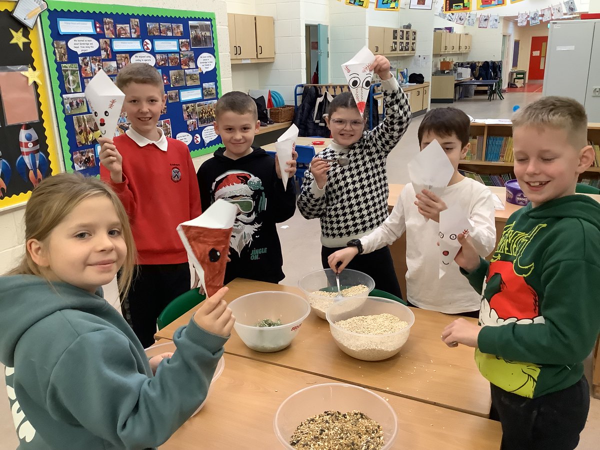 Everyone had the opportunity to make reindeer food today.