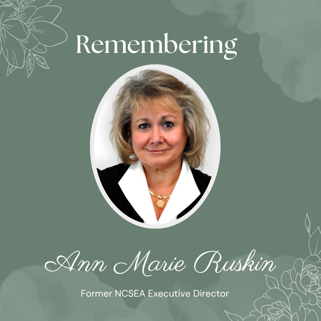 NCSEA1's tweet image. It is with deep sadness that we announce the passing of former Executive Director, Ann Marie Ruskin. 

Thank you, Ann Marie, for your incredible service and dedication to families and children.

The NCSEA family’s thoughts are with Anne Marie and her cherished family.