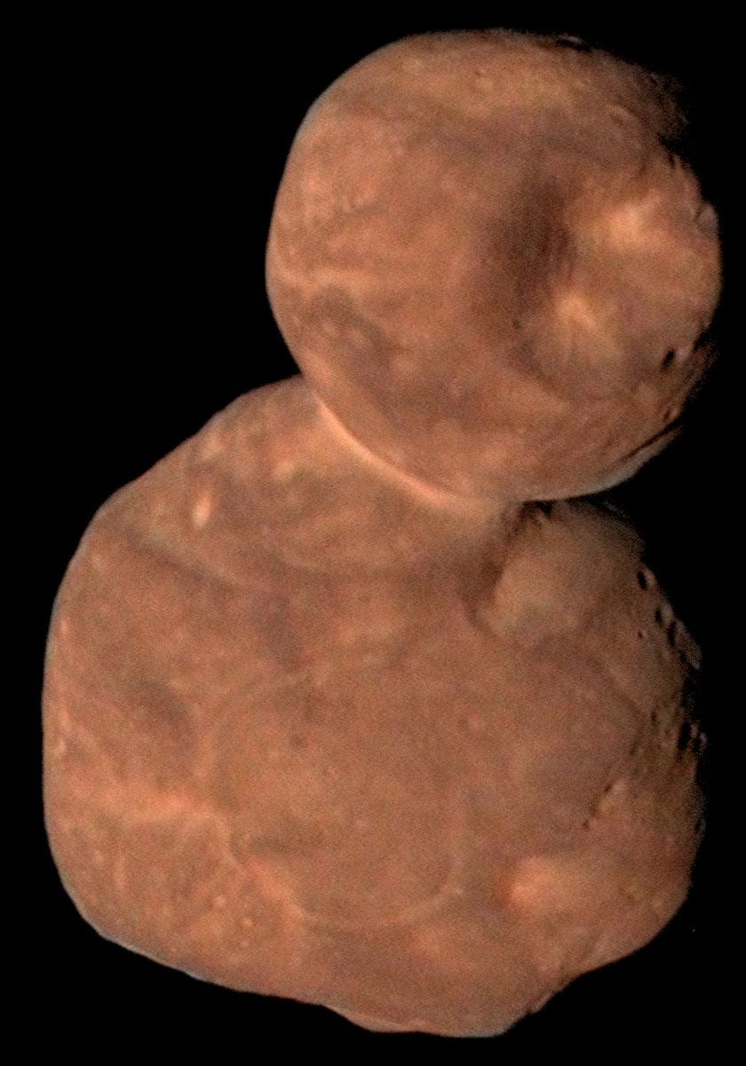 NASA New Horizons (@nasanewhorizons) on Twitter photo #OTD 6 years ago, New Horizons made the first-ever flyby of an object in the Kuiper Belt 4 billion miles away: Arrokoth! This snowman-shaped relic offers a glimpse into the solar system's early days. Learn more: go.nasa.gov/4fx8Cb8
<a href="/NASASolarSystem/">NASA Solar System</a> #OTD 6 years ago, New Horizons made the first-ever flyby of an object in the Kuiper Belt 4 billion miles away: Arrokoth! This snowman-shaped relic offers a glimpse into the solar system's early days. Learn more: go.nasa.gov/4fx8Cb8
<a href="/NASASolarSystem/">NASA Solar System</a>