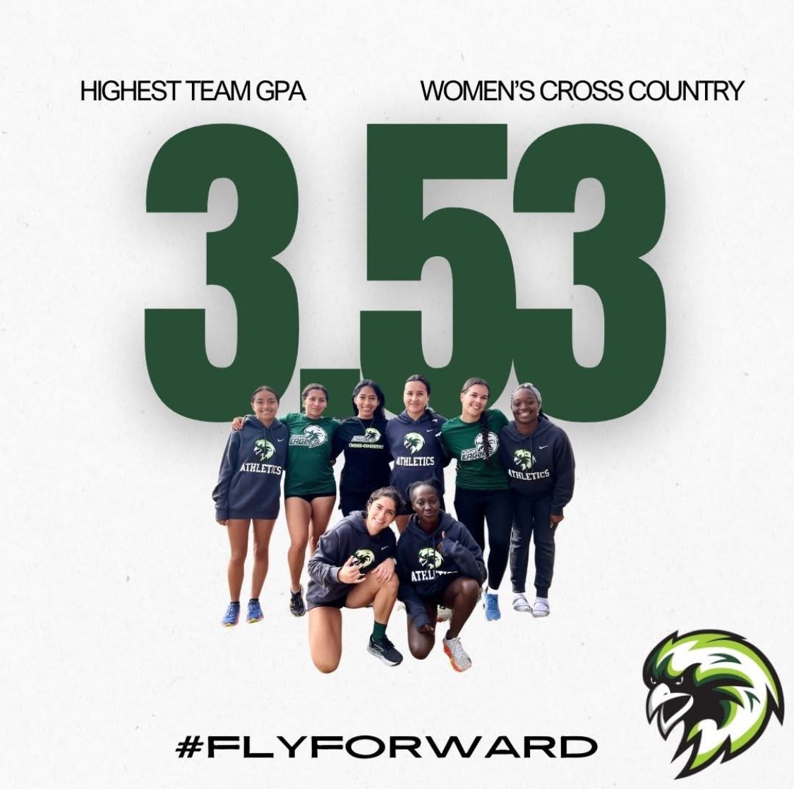 NWACCathletics's tweet photo. Let's hear it for the girls! Highest team GPA goes to Women's Cross Country with an impressive 3.53 finish for the fall semester! #flyforward #goeagles #nwacc #njcaa @NWACC https://t.co/qOYm6BOP1c